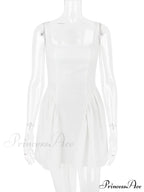 Backless Bow Stylish Mini Dress
