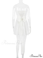 Backless Bow Stylish Mini Dress