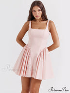 Backless Bow Stylish Mini Dress