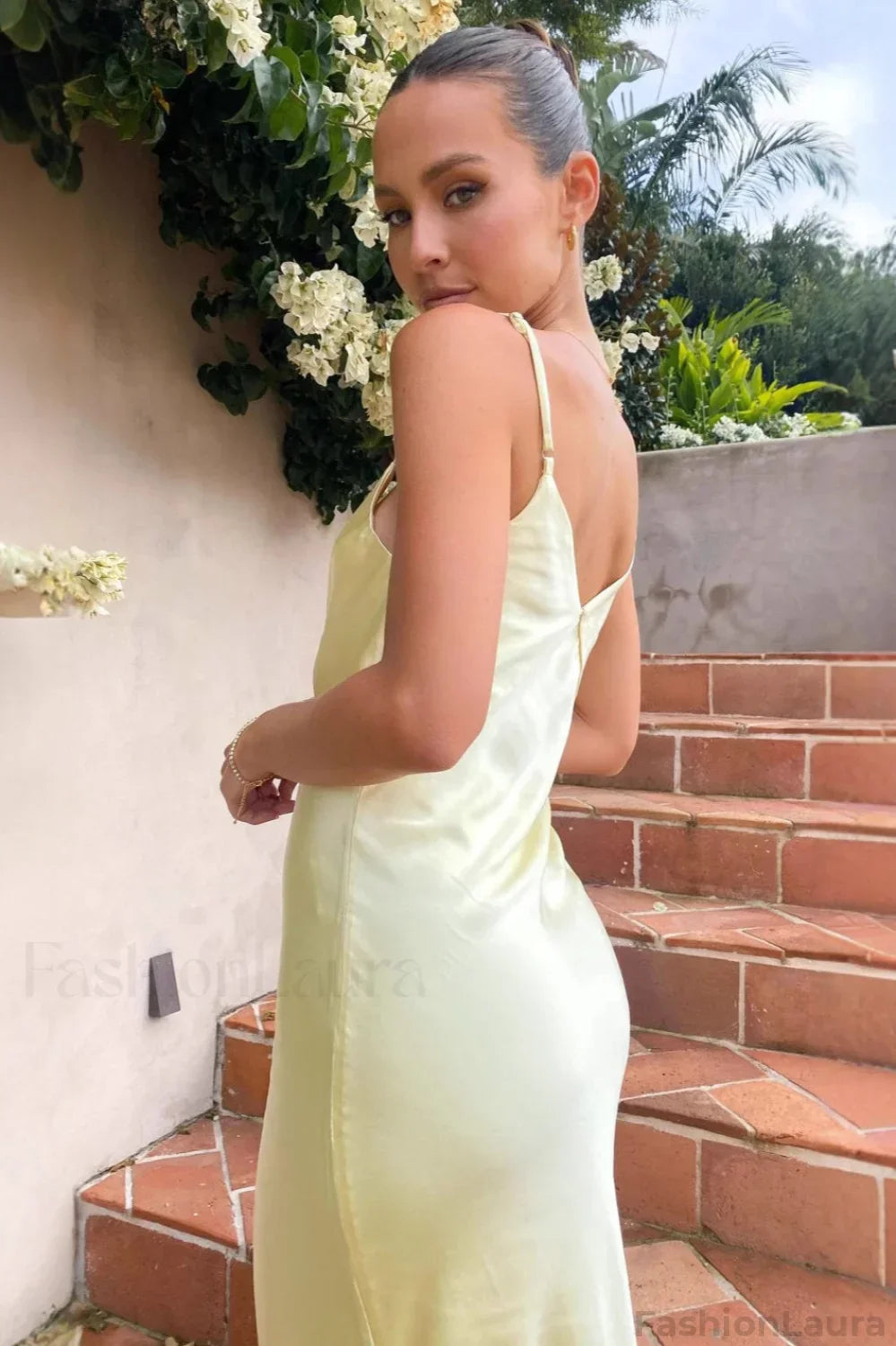 Backless Cami Silk Dress