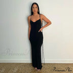 Backless Draped Maxi Dress
