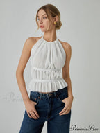 Backless Halter Graceful Tank Top