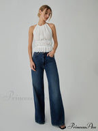 Backless Halter Graceful Tank Top