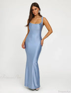Backless Mermaid Satin Party Dress