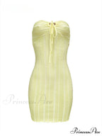 Backless Neck Sleeveless Knitted Mini Dress