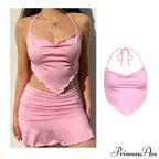 Backless Sleeveless Spaghetti Strap Halter Camis