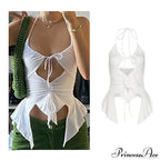 Backless Sleeveless Spaghetti Strap Halter Camis