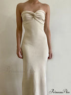 Backless Twist Knitted Fashion Outfits Maxi Dress