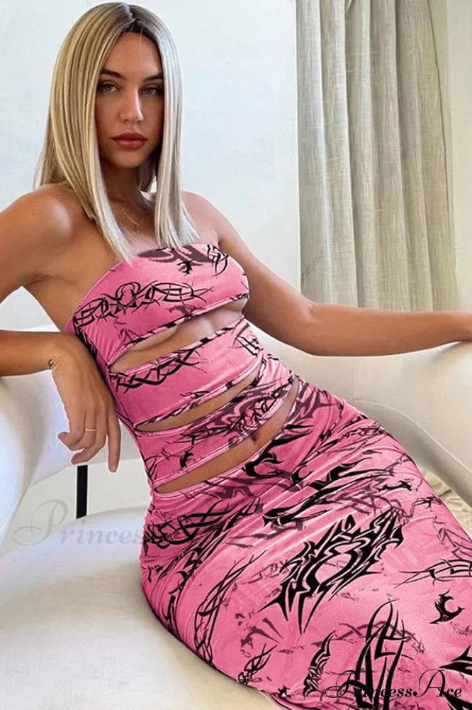 Bad Babe Stylish Mesh Maxi Dress