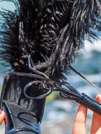 Bailey Feather Gladiator Thin Heel