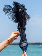 Bailey Feather Gladiator Thin Heel