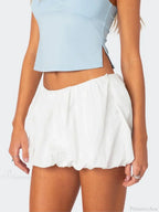 Balloon Layered Pleated Skirt