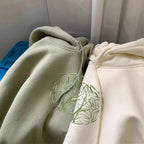 Bamboo Pattern Print Casual Y2K Hoodie