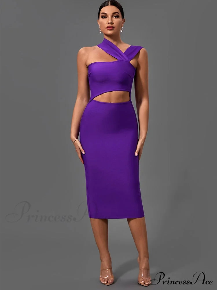 Bandage Dresses for Women Purple Bodycon Dress