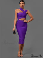 Bandage Dresses for Women Purple Bodycon Dress
