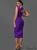 Bandage Dresses for Women Purple Bodycon Dress