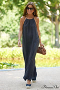 Basic Casual Stylish Outdoor Halter Dress