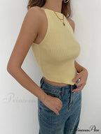 Basic Ribbed Graceful Sweater Vest