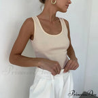Basic Ribbed Knitted Tank Top