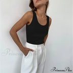 Basic Ribbed Knitted Tank Top
