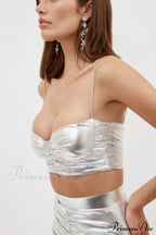 Bauer Ruched Bralette Charming + Riley Skirt Set
