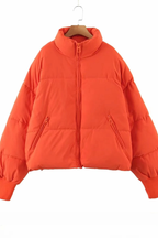 Stand Collar Zipper Pocket Thick Warm Cotton Jacket