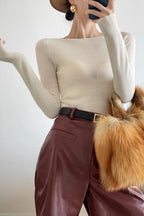Seamless Ripple Stitch Knit Top