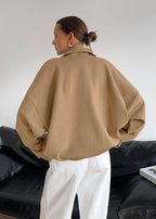 Tulip Zipper Sweatshirt – Oversized Half-Zip Pullover