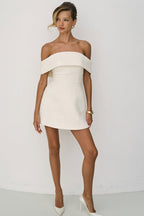 Sexy Backless Off-Shoulder Solid Bodycon Party Dress