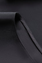 Black Sleeveless Pleat Detail Top
