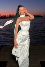 Slimming Square Neck Waist-Cinched Party Dress