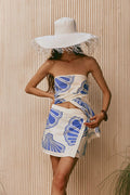 Bandeau Printed Loose Sleeveless Skirt Set