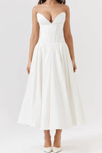 Lorelei Exclusive Strapless Midi Dress Premium Wardrobe Essential