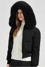 Quilted Hooded Puffer Short Coat