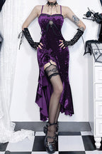 Elegant Ruffled Gothic Dress