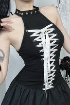 Street Halter Tie Gothic Dress