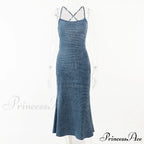 Beachwear Knit Sexy Spaghetti Strap Strapless Backless Lace Up Female Slip Holiday Club Bodycon Dress