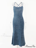 Beachwear Knit Sexy Spaghetti Strap Strapless Backless Lace Up Female Slip Holiday Club Bodycon Dress