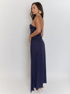 Harper Bandeau Slit Maxi Dress