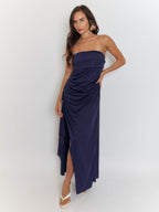Harper Bandeau Slit Maxi Dress