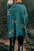 COZY AND KIND LEOPARD SLIT RELAXED SWEATSHIRT