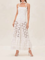 Bela Sleeveless Hollow Out Midi Dress