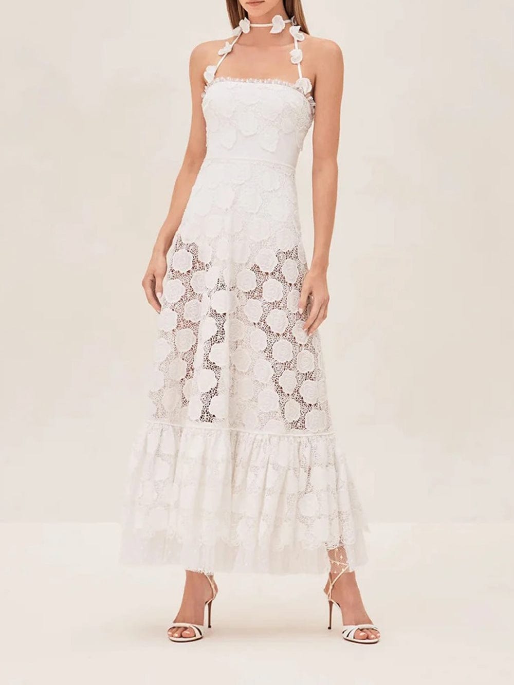 Bela Sleeveless Hollow Out Midi Dress