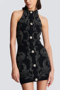 Liliana Statement Mini Knit Dress with Print Boutique Collection