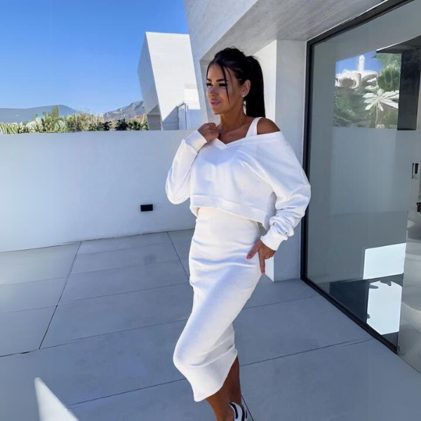 Yanet Elevated Sweater and Dress Set Evening Wear Edit