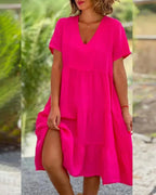 Ana Premium Midi Dress for Summer Elevated Occasion Wear