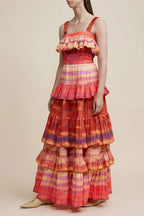 Xochitl Elevated Printed Tiered Maxi Dress Evening Wear Edit