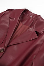 Loose Leather Trench Coat