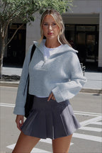 Zip Neck Knit Sweater