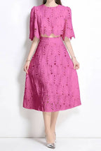 Floral cutout two-piece set